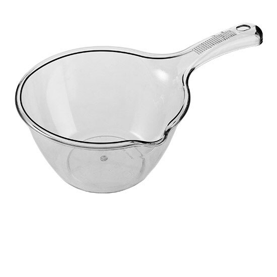 1Pc Long Handle Water Scoop Plastic Cooking Bathing Water Spoon Wash Fruit Baby Children Bath Scoop Ladle Washing Hair Tool: Light Grey