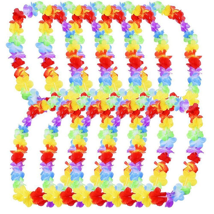 20 st hawaii julkrans dörrdekoration hawaiiansk fest konstgjord blomstergirland halsband luau torpil: Default Title