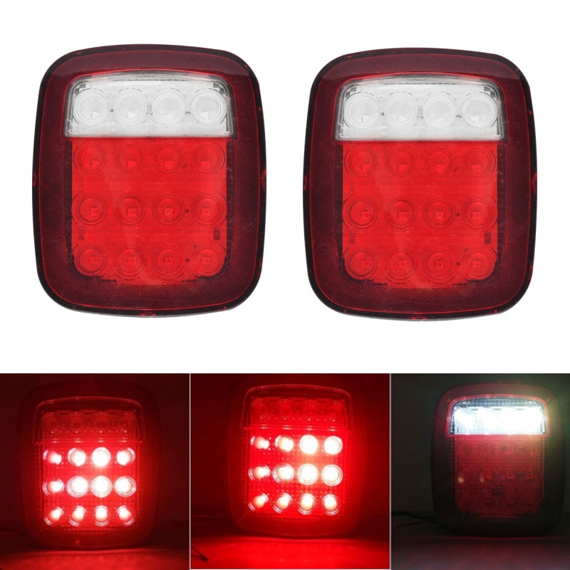 2 Stuks 12V 24V Trailer Achterlicht Led Achterlichten Vrachtwagen Truck Remlicht Van Pickup Tractor Turn signaal Terug Lamp
