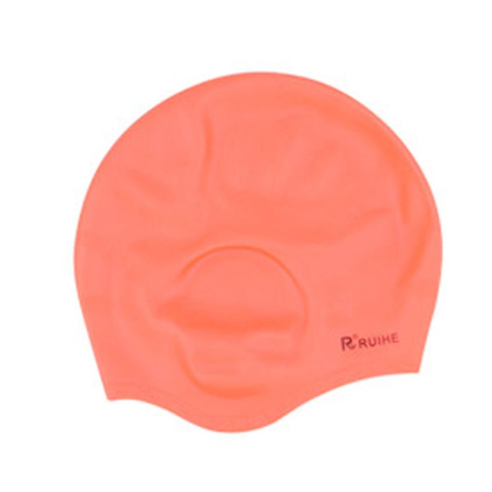 Men Women Swim Cap Swimming Pool Diving Cap Solid Color Swimming Cap Protect Ears Long Hair Sport Swimming Caps: 3