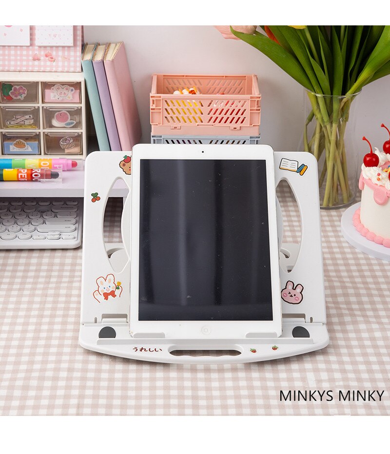 Minkys 360 grad drehbarer, faltbarer laptophalter, verstellbarer pad-ständer, tablet-pc-halter, 2 stück diy-aufkleber