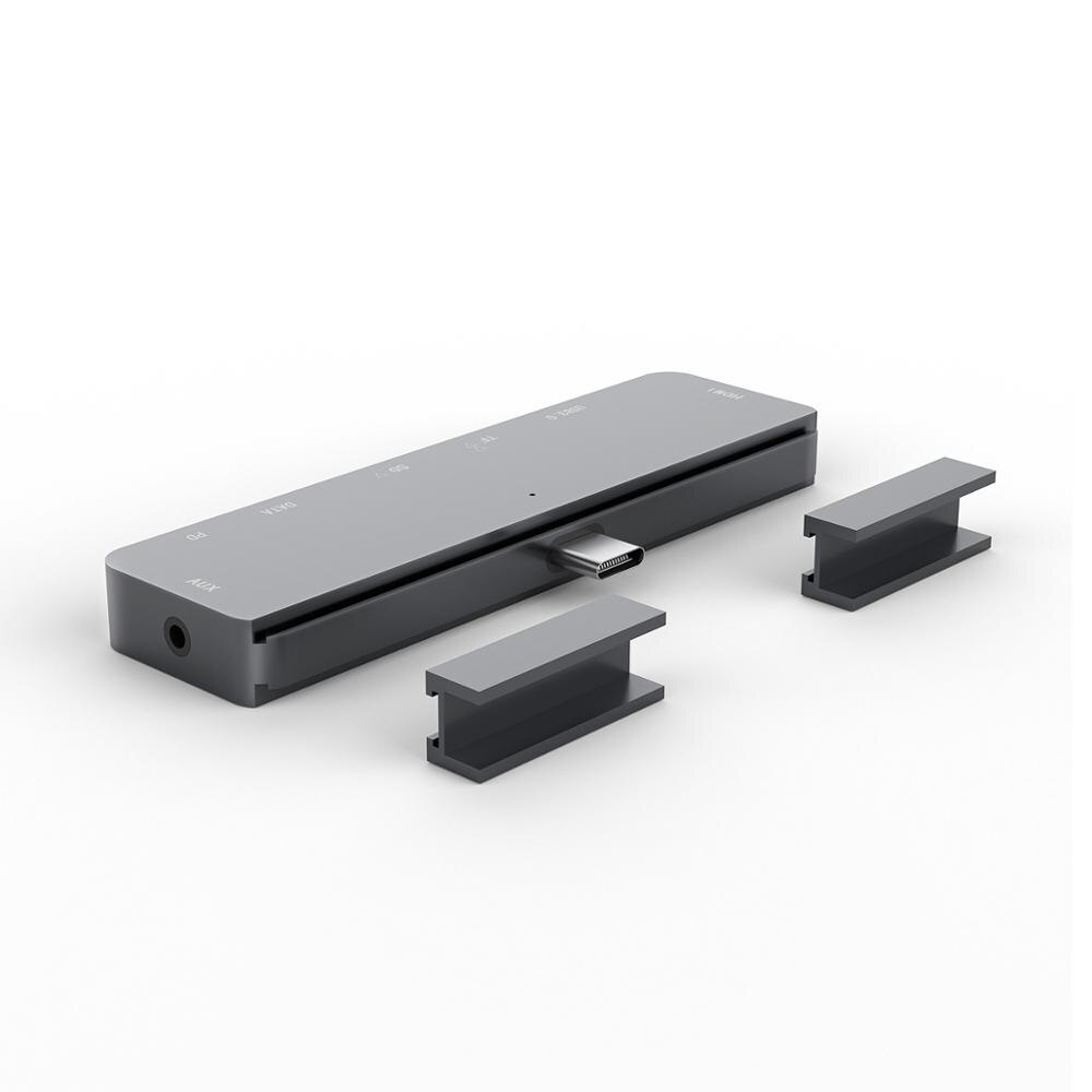 7 in 1 usb c hub til ipad pro 11 " /12.9 ", type c  to 4k hdmi adapter med usb 3.0, pd opladning, sd/tf kortlæser ,3.5mm stik