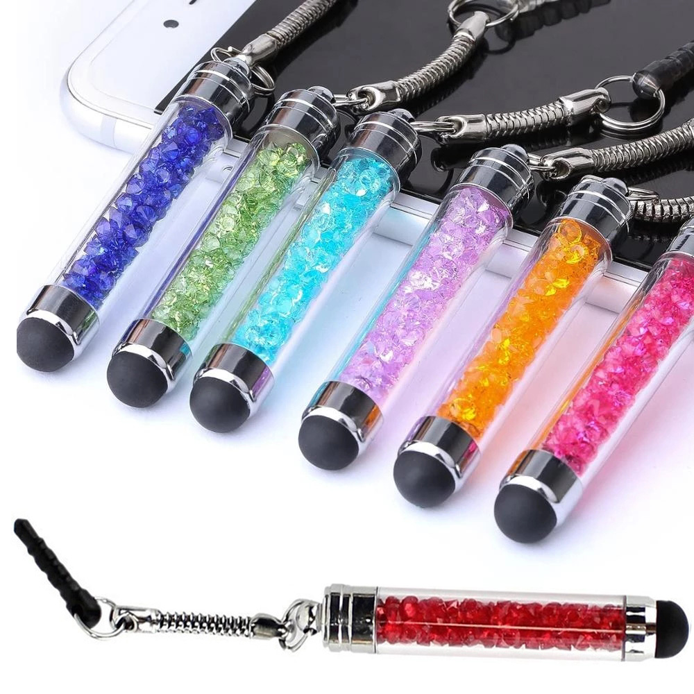 Crystal Capacitieve Mini Stylus Universele Touch Screen Pen Voor Iphone Samsung Huawei Android Smart Phones Ipad Ipod Htc Motorola
