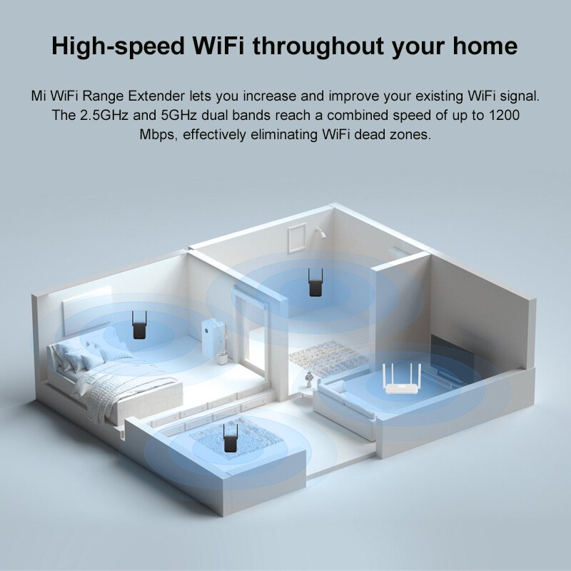 Global Versie Mi Wifi Range Extender AC1200 High-Speed Wifi Creëren Uw Eigen Hotspot Repeater Netwerk Xiaomi Wifi Ethernet poort