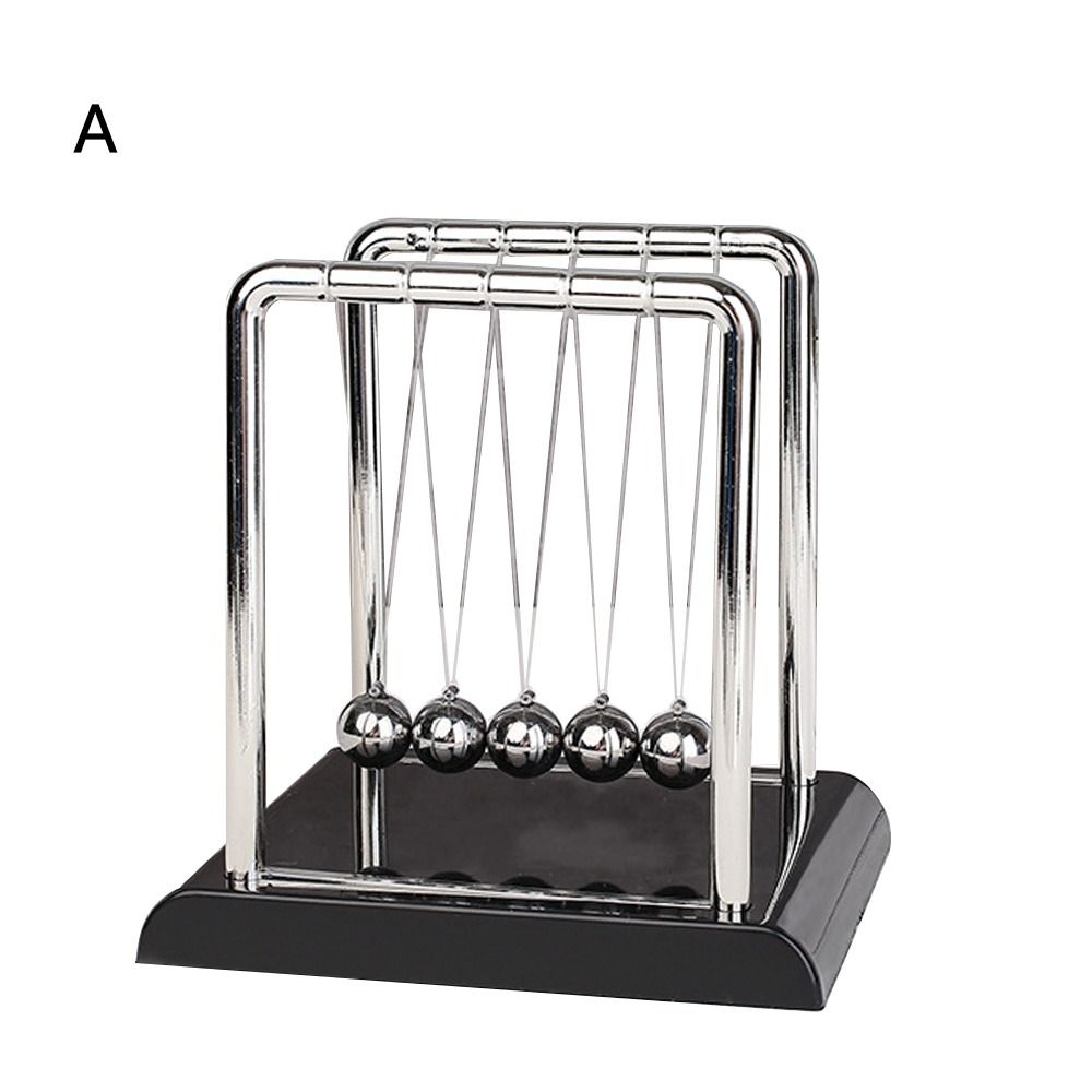 1 PC Cradle Balance Steel Balls School Teaching Supplies Physics Science Pendulum Desk Toy Home Decoration: light green