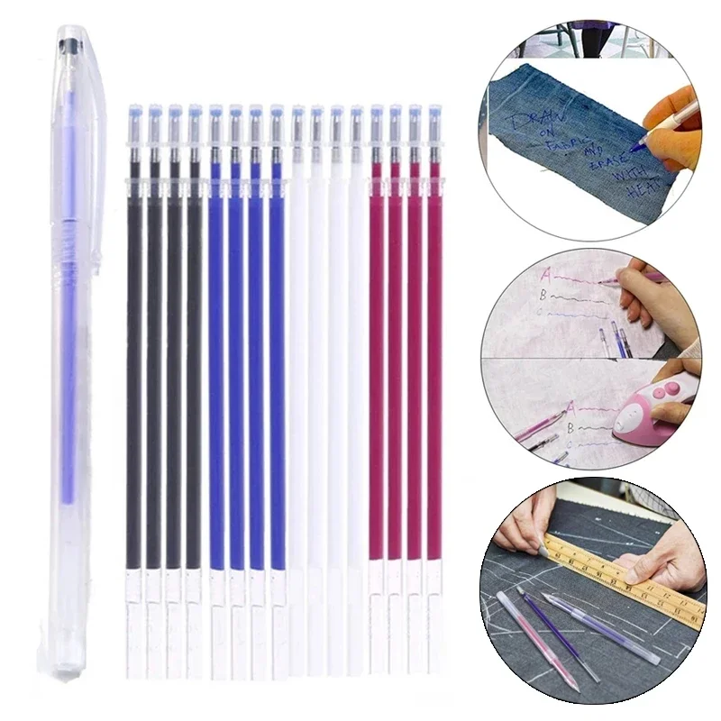 Stylo marqueur magique effaçable à la chaleur, 6 à 51 pièces, stylos en tissu qui disparaissent la température, marquage de ligne, accessoires de couture artisanaux pour bricolage