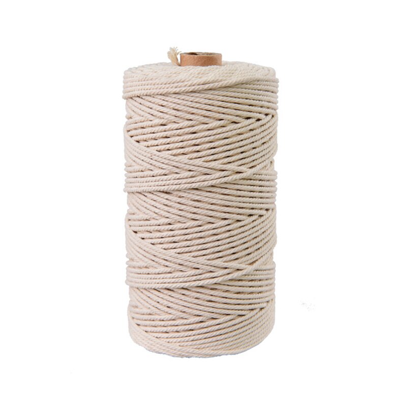 3mm/4mm/5mm/6mm DIY Cotton Cord Twisted String Macrame Braided Rope Home Wedding Handmade Accessories: 4mm by 100m
