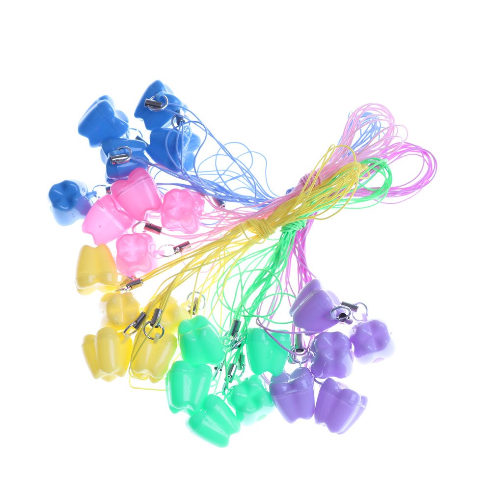 1/10Pcs Plastic Baby Teeth Storage Box Collecting Teeth Organizer Mini Tooth Box Childen Souvenir: 10pcs random color