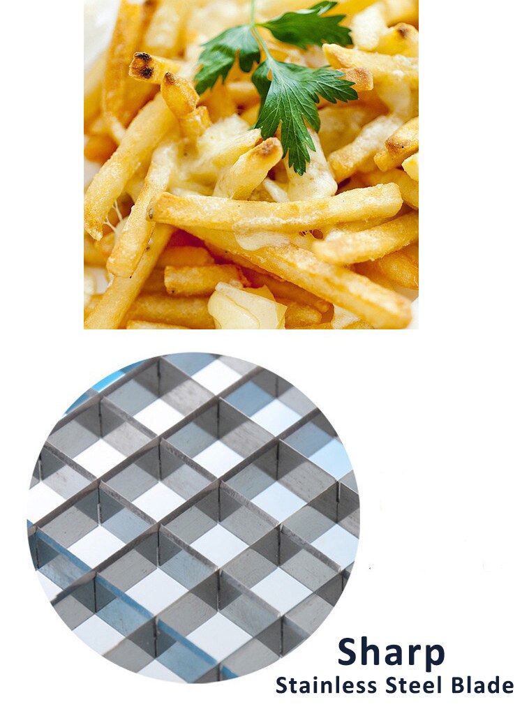 Manual Stainless Steel Sweet Potato Fries Perfect Food Chopper French Fry Slicer Cutter for Potato Vegetable Dicer