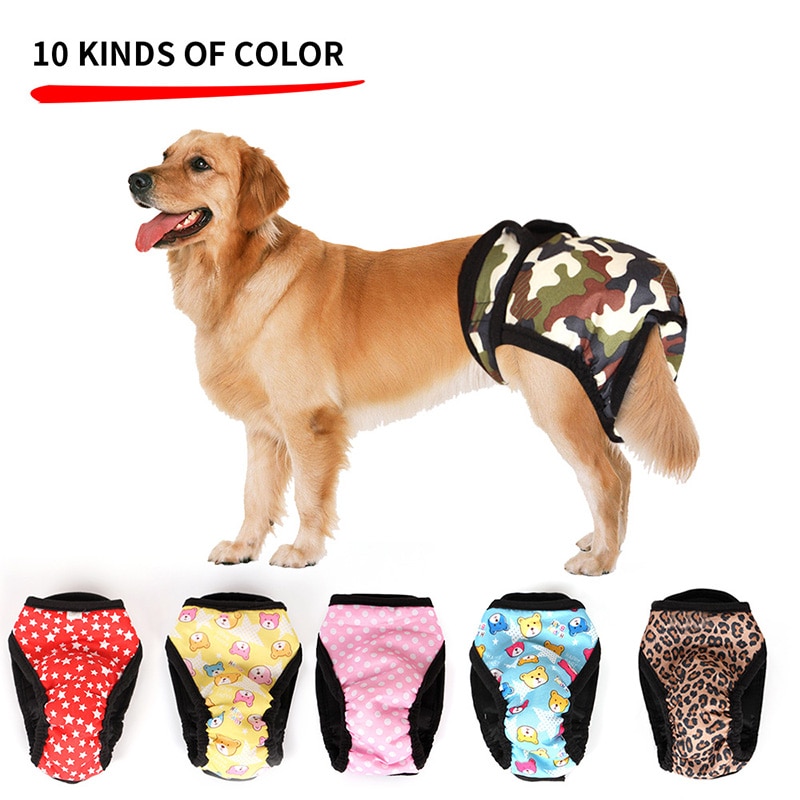 Hundblöja hona hane tvätt slitstark doggie blöjor byxor hund wraps doggy trosa husdjur underkläder sanitära kort fysiologisk y