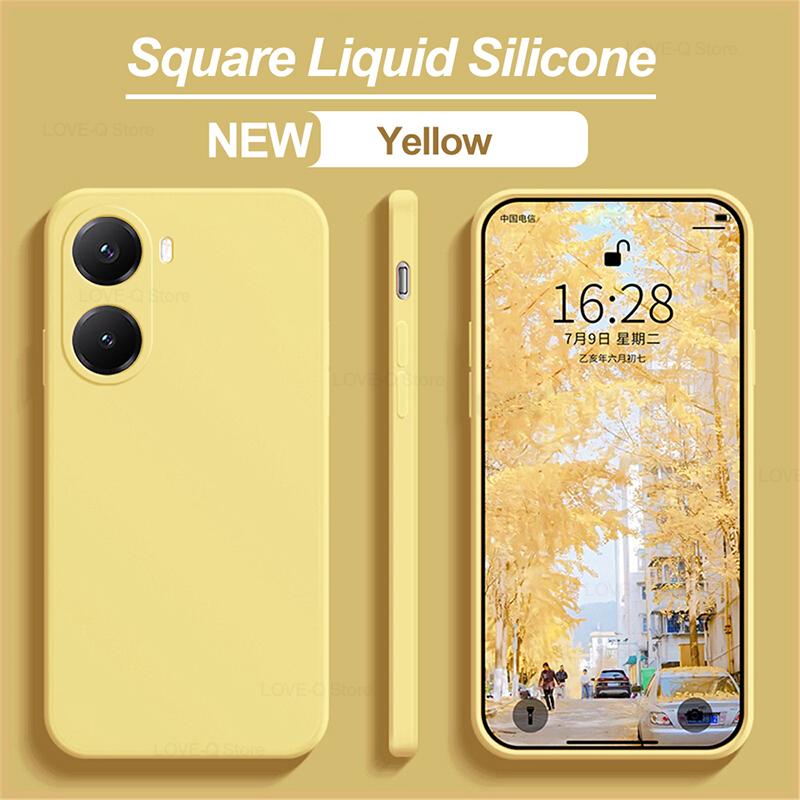 Poco X7 X 7 Pro Case Luxury Liquid Silicone Phone Case For Xiaomi Poco X7 X 7 Pro X7Pro Poco X7 Prо Pocox7 Pro 5G Soft TPU Cover: Silicon / Yellow