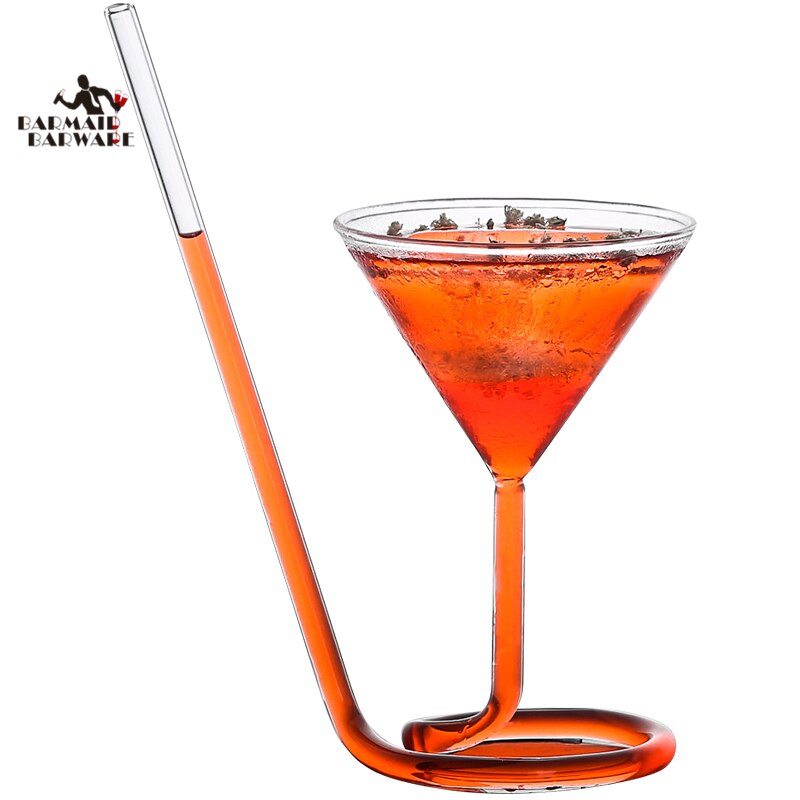 110ml skruer spiral halm molekylære cocktail glass bar fest vin gjennomsiktig glass martini champagne glass vinglass