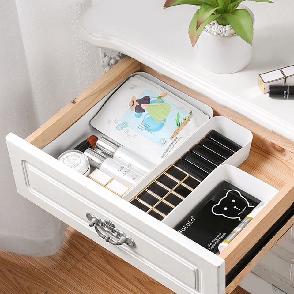 Office Desk Drawer Stationery Tidy Up Storage Box Bedroom Drawer Lipstick Cosmetic Tidy Up Storage Box
