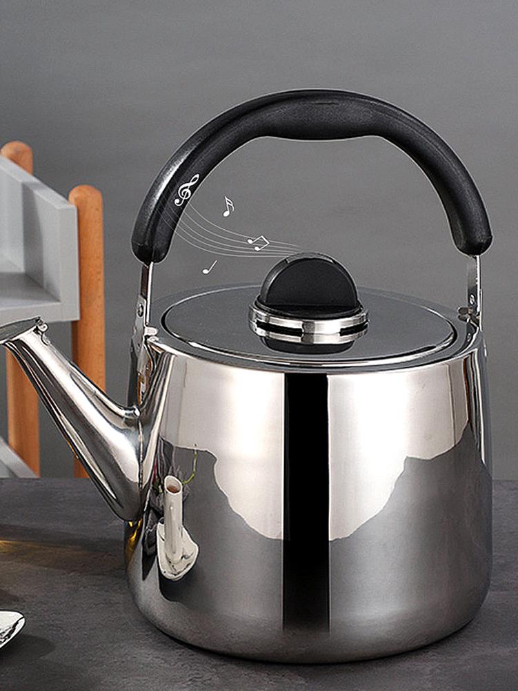 Stainless Steel Kettle Kettle Gas Cooker Teapot Automatic Sound Kettle Whistle Camping Tea Kettle Enamel Pot Induction Cooker