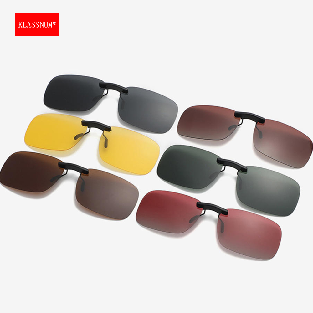 Klassnm-gafas de sol polarizadas sin montura para hombre y mujer, lentes de Clip angostas, antideslumbrantes, UV400, novedad