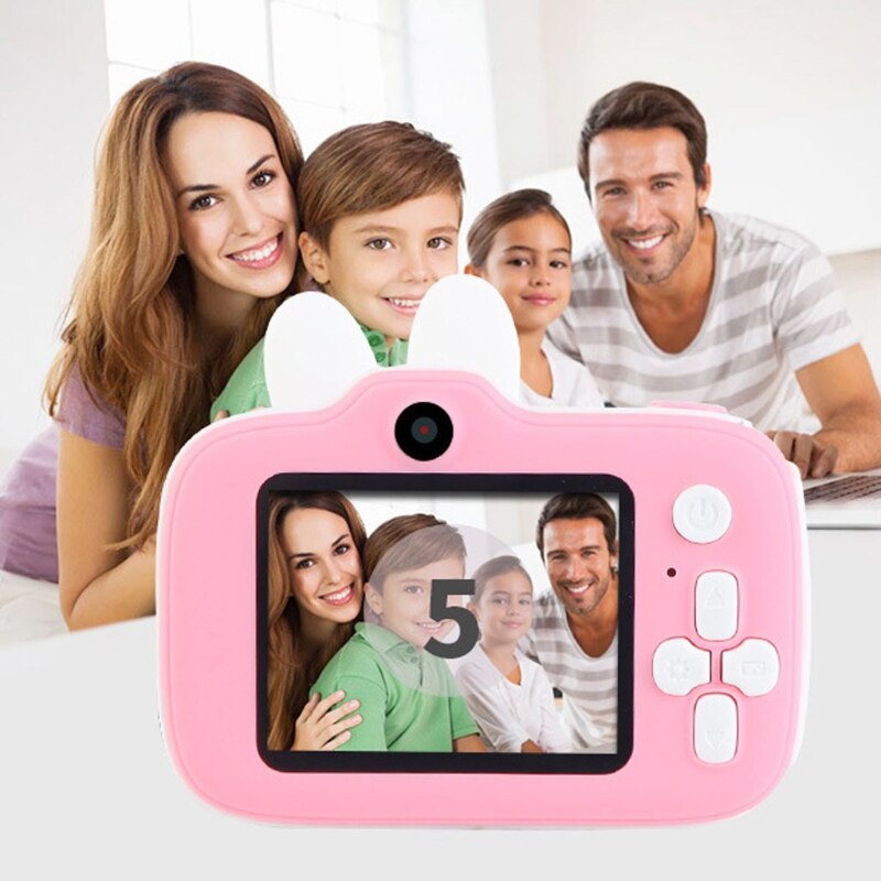 2.0’’ IPS Screen Time Lapse Function Cartoon Video Camera Camcorder 1080P Toy Video Camera AI Focus Mini Digital Camera