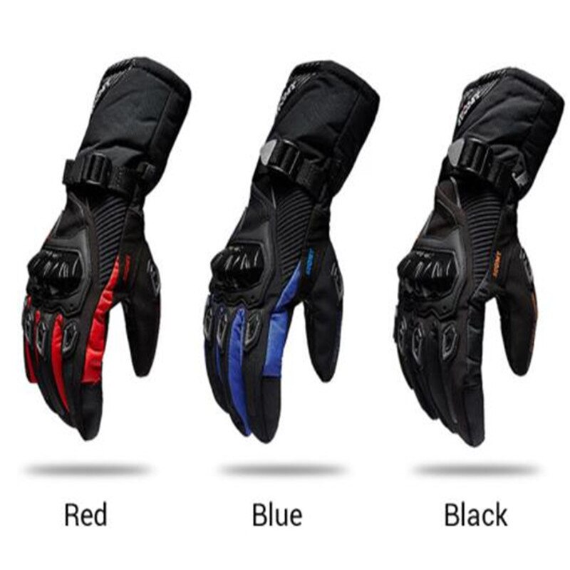 SUOMY-Guantes de Moto impermeables para hombre, manoplas de invierno a prueba de viento con pantalla táctil, 100%