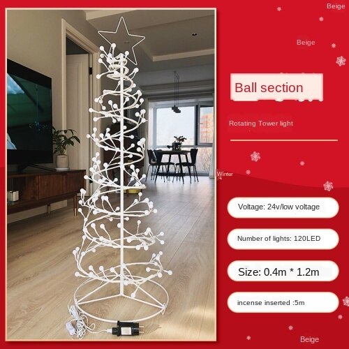 Kerst Decoratie Ins Nordic Kerstboom Woninginrichting Kerst Verlichting Scene Layout Led Licht Boom Meubels: 1.2 m small ball