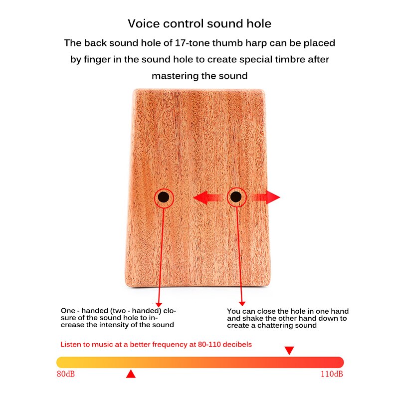 Kalimba 17 Key Thumb Piano Mahogany Wooden Mbira Musical Instrumentos Musicales 17 Keys Instruments Calimba Machine