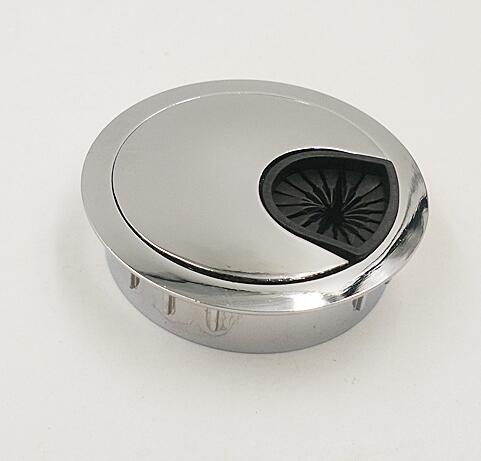 2 st zinklegering tråd hålskydd dator skrivbord kabel genomföring hål uttag port vindrulle hållare organisatör möbel hårdvara: C / 80mm