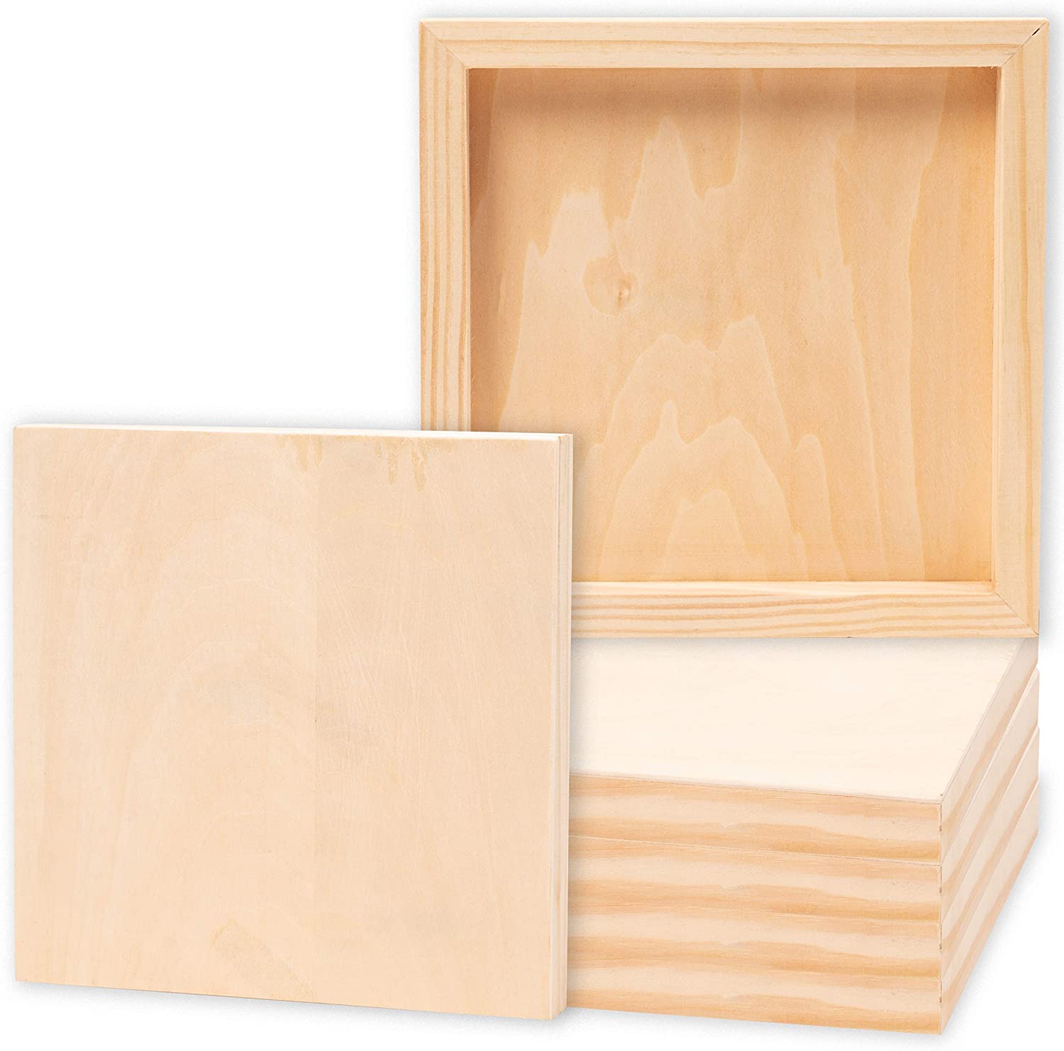 5Pcs Blank Art Boards Mini Kunstenaar Canvas Art Board Acryl Olie Verf Hout Kunstwerk Schilderen