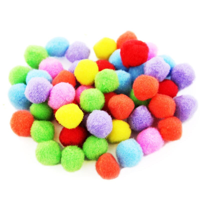 100PC Kids Handmade Learning Educational Toy Multicolour Chenille Stems Pipe Hairball Stick Enhance hands-on Ability Kids Toys: M-100PCS