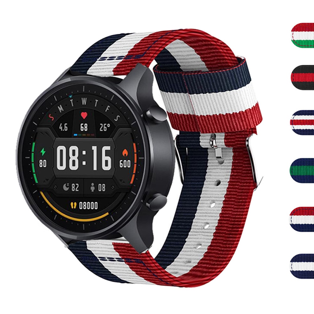 Voor Xiaomi Kleur Horloge Mi Smart Horloge Kleur Nylon Sport Strap Vervanging Horlogeband Pols 22Mm Horloge Band
