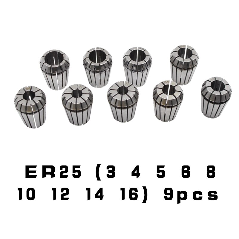 ER25 Lente Klemmen 9Pcs MT4 ER25 1Pcs ER25 Wrench 1Pcs Spantang Morse Houder Kegel Voor Cnc frezen Draaibank Tool