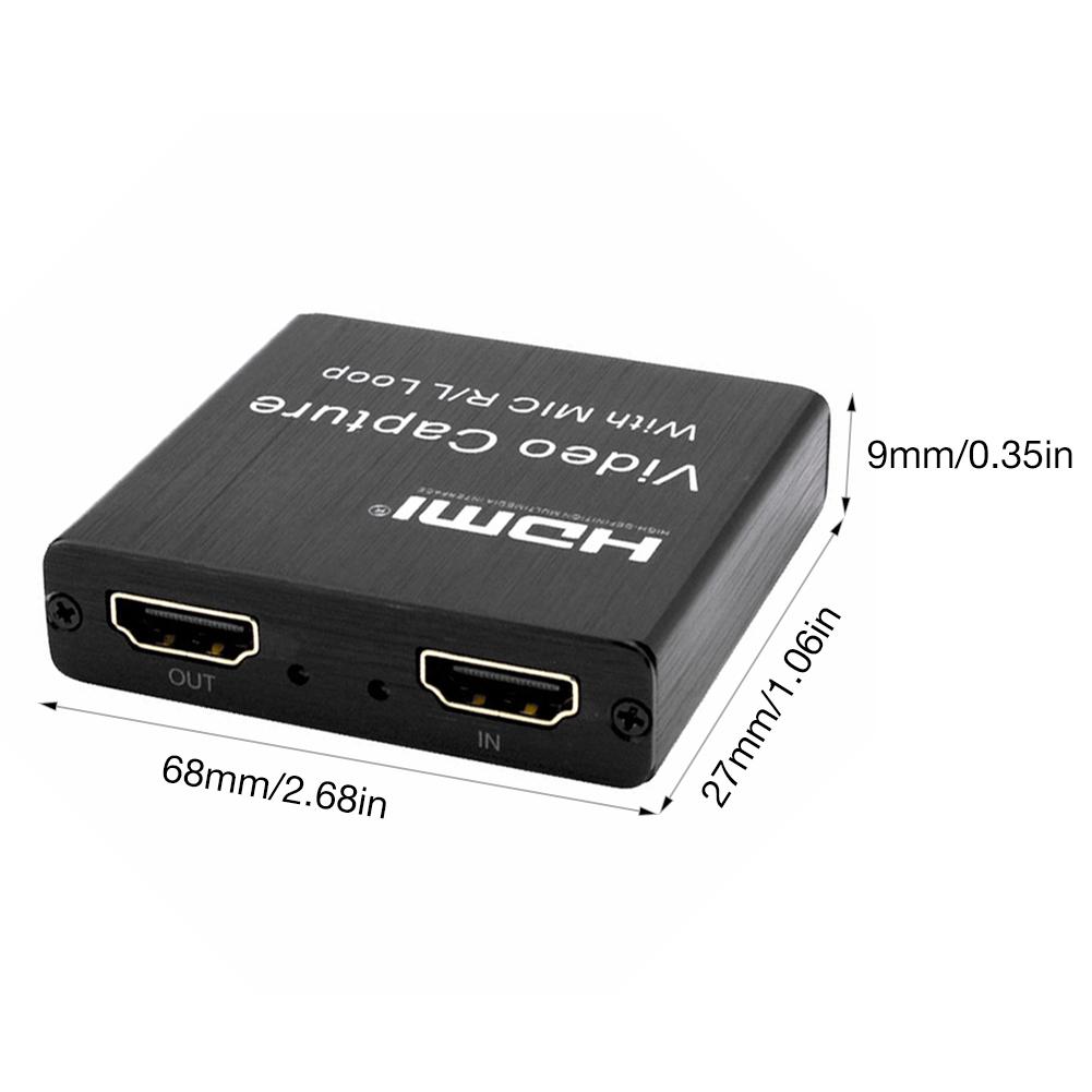 USB2.0 Capture Card HDMI Video Game Converter with Loop Out HDMI to USB Capture Device
