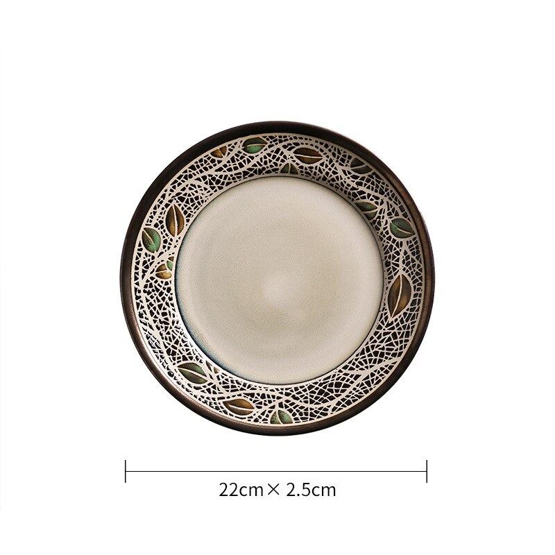 Vajilla de cerámica con plato para cenar de porcelana: 2
