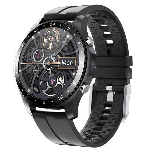 Smart Watch Mens Bluetooth Call luxury Smart Watches Male Heart Rate Blood Pressure Sports smartwatch For Men: black