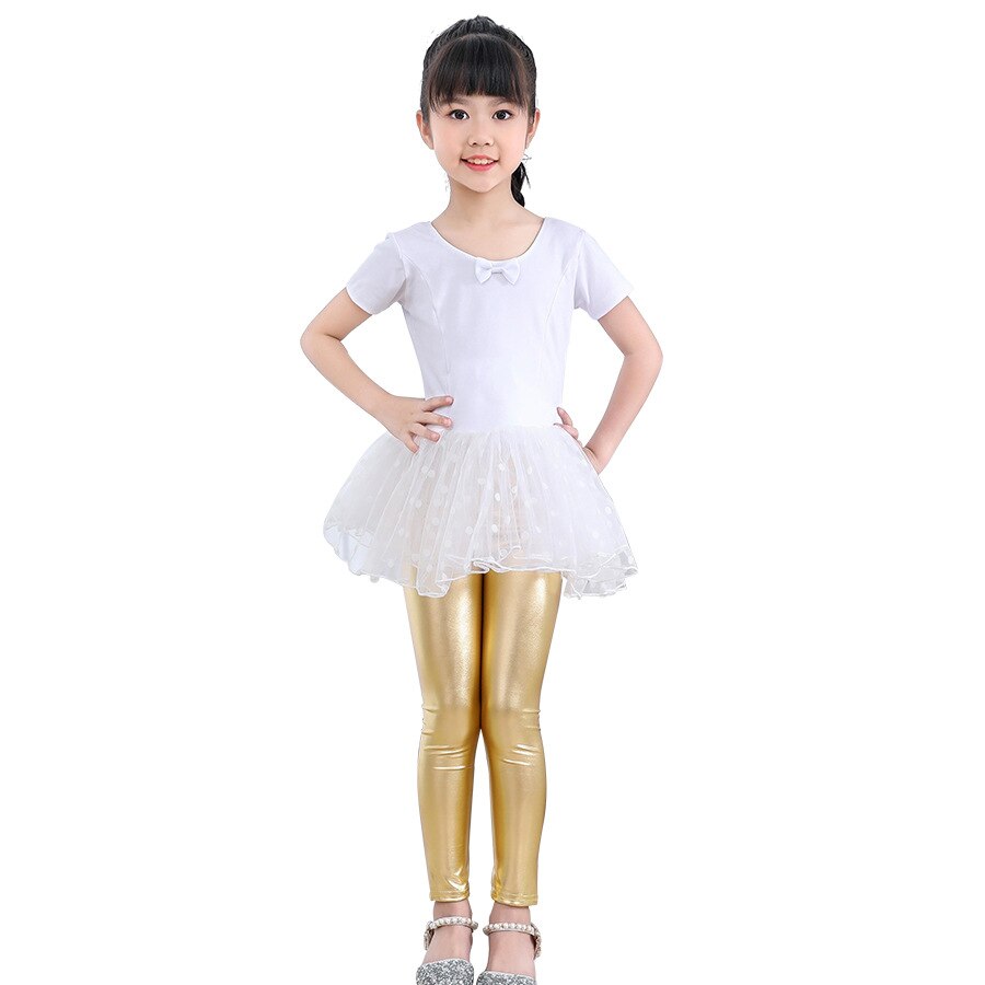 Leggings för #39 bling flickor byxor barn guldbyxor vår höst leggings för flickor barn byxor baby legins 2-9y