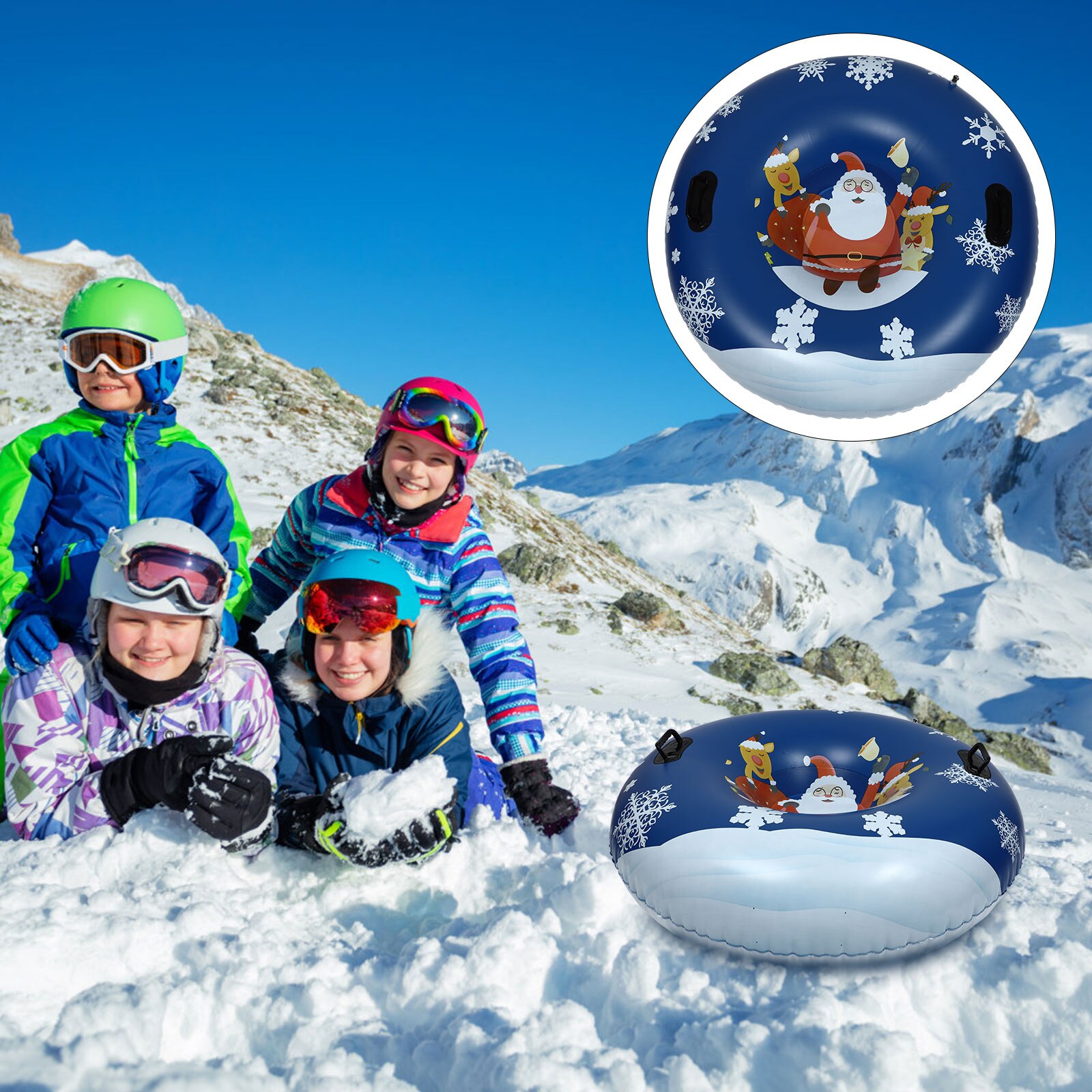 Sci gonfiabile di sport invernali di uso all&#39;aperto del tubo di neve di stile di natale 1pc: Default Title