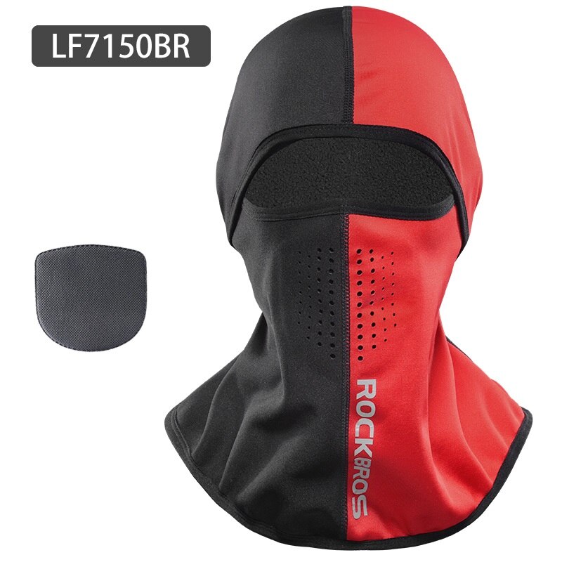 ROCKBROS-Mascarilla de Esquí Térmica, Capucha Protectora para la Cara de Vellón, Bufanda de Forro Polar para Hacer Deporte al Aire Libre, Accesorio de Snowboard Cortaviento, Pasamontañas para Ir en Bicicleta: LF7150BR