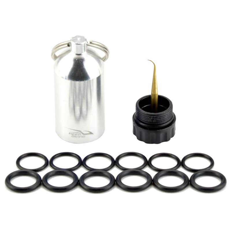 LLavero de aluminio Buceo para tanque de buceo con 12 anillos O y púa de latón para natación, deportes acuáticos, herramientas de buceo: W