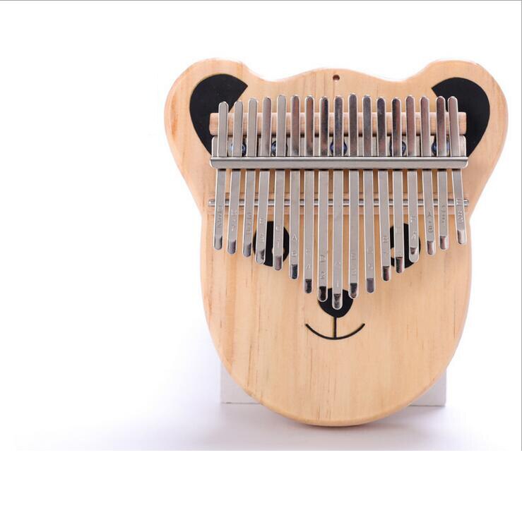 Kalimba-17 Keys Cartoons Thumb Piano, Perfect Christmas for Kids and Adult Ancient Mbira Finger Mbira Made with Solid Wood: Cute bear