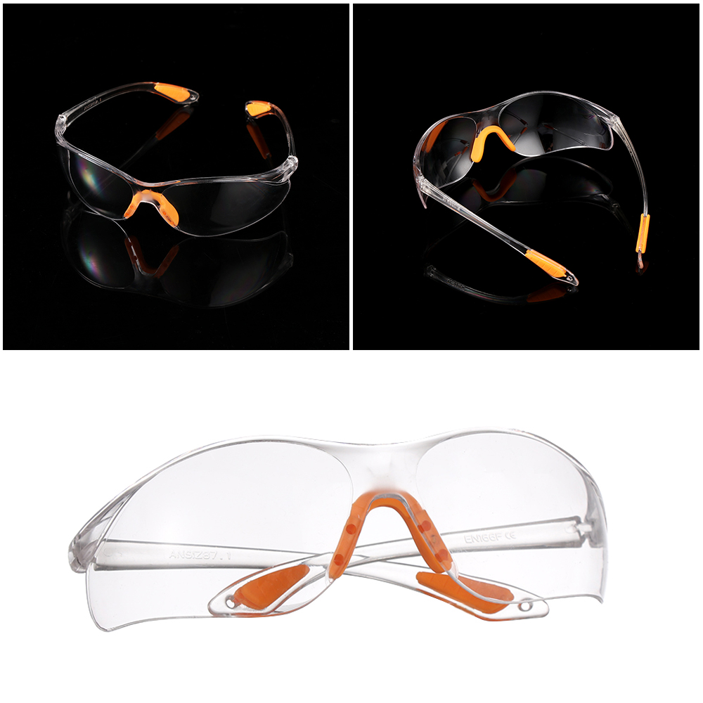 1pc sikkerhedsbriller øjebeskyttelse ridning vindtæt sandforebyggelse uv-beskyttelsesbriller udluftet briller arbejdslaboratorium tandbeskyttelsesbriller