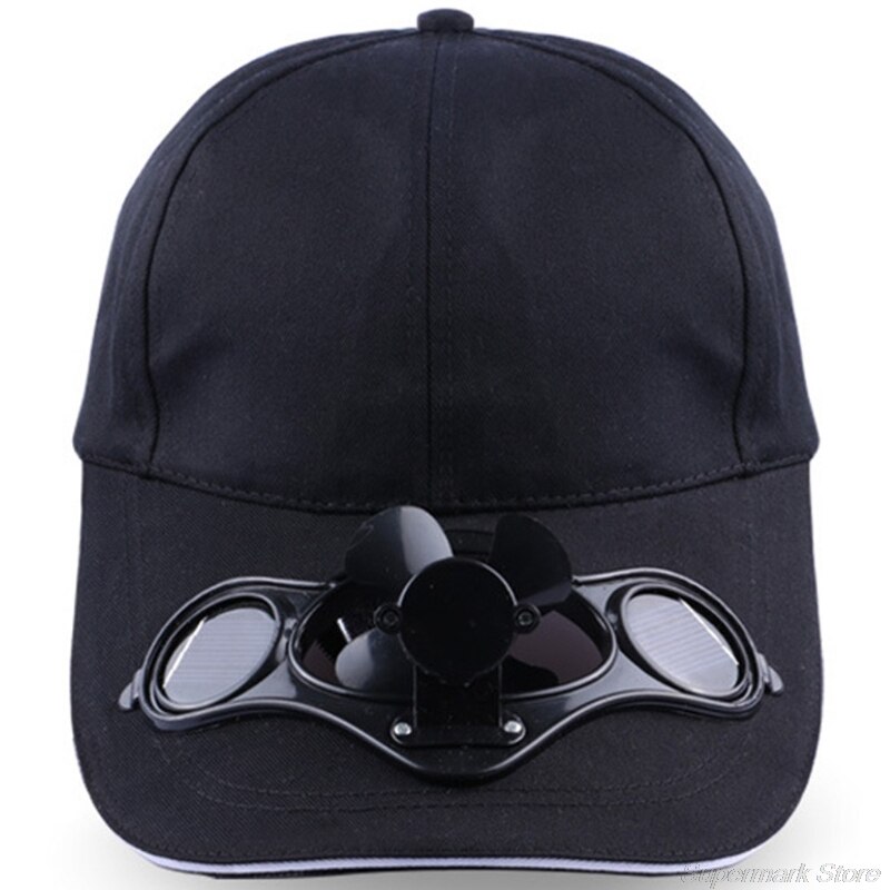 Solar Panel Powered Fan Cooling Baseball Cap Summer Sport Outdoor Cap Travel Ju18 21