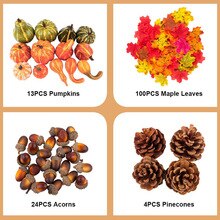 Oogst Decors Prop Kunstmatige Mini Pompoen Kalebas Acorn Bessen Esdoornblad