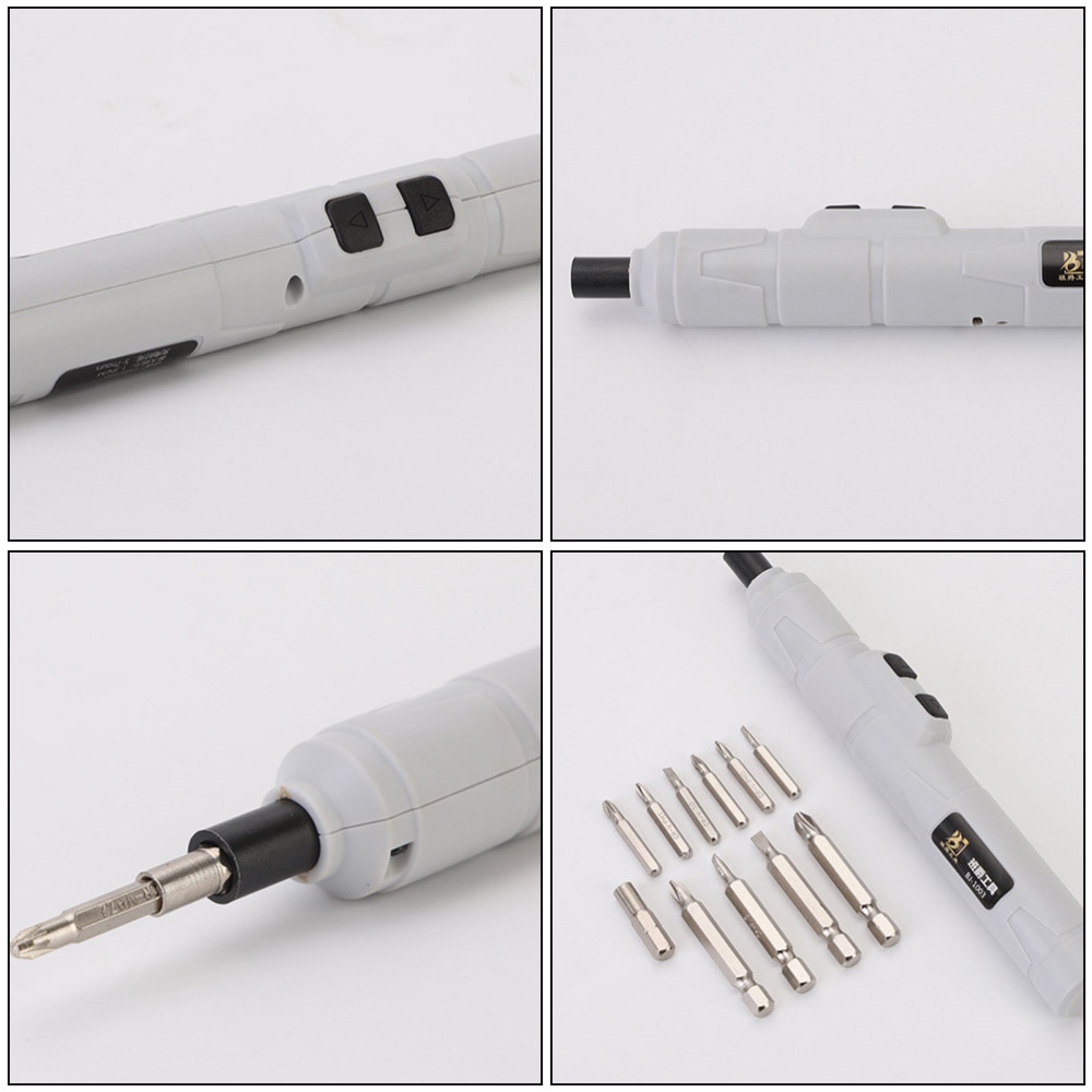 1 Set Mini Electric Power Screwdriver Rechargeable Pen Type Small Screwdriver