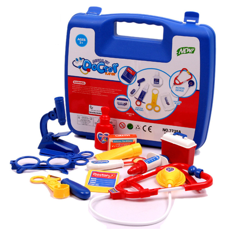 Klassisk leksak doktor leksaker låtsas leksaker för barn barn pojkar flickor pussel simulering medicin box set