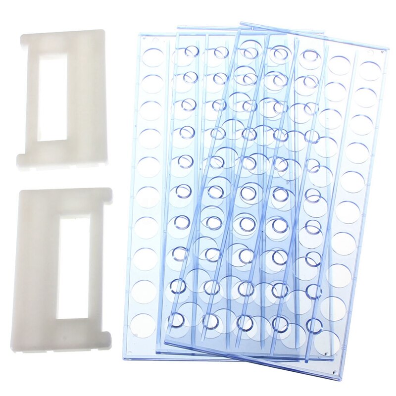 Plastic Test Tube Stand Bracket Rack for 12-13MM Test Tubes 50 Hole Positions