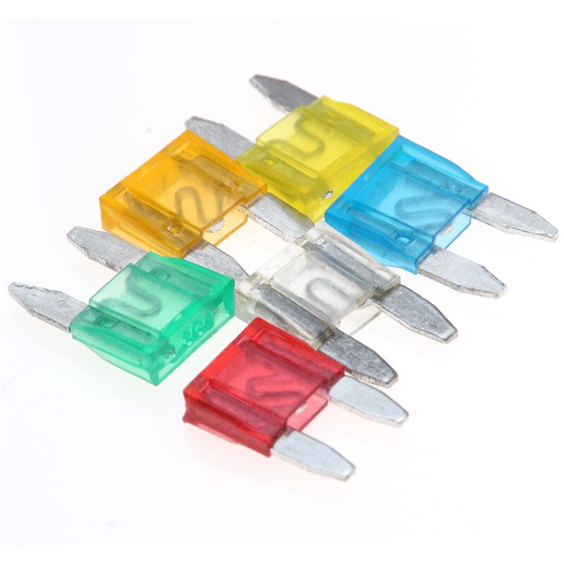 Fusible mixto de Mini cuchilla de 60 uds., aleación de Zinc y Material plástico, juego de 5/10/15/20/25/30 amperios para automóviles de tamaño pequeño, 6 colores