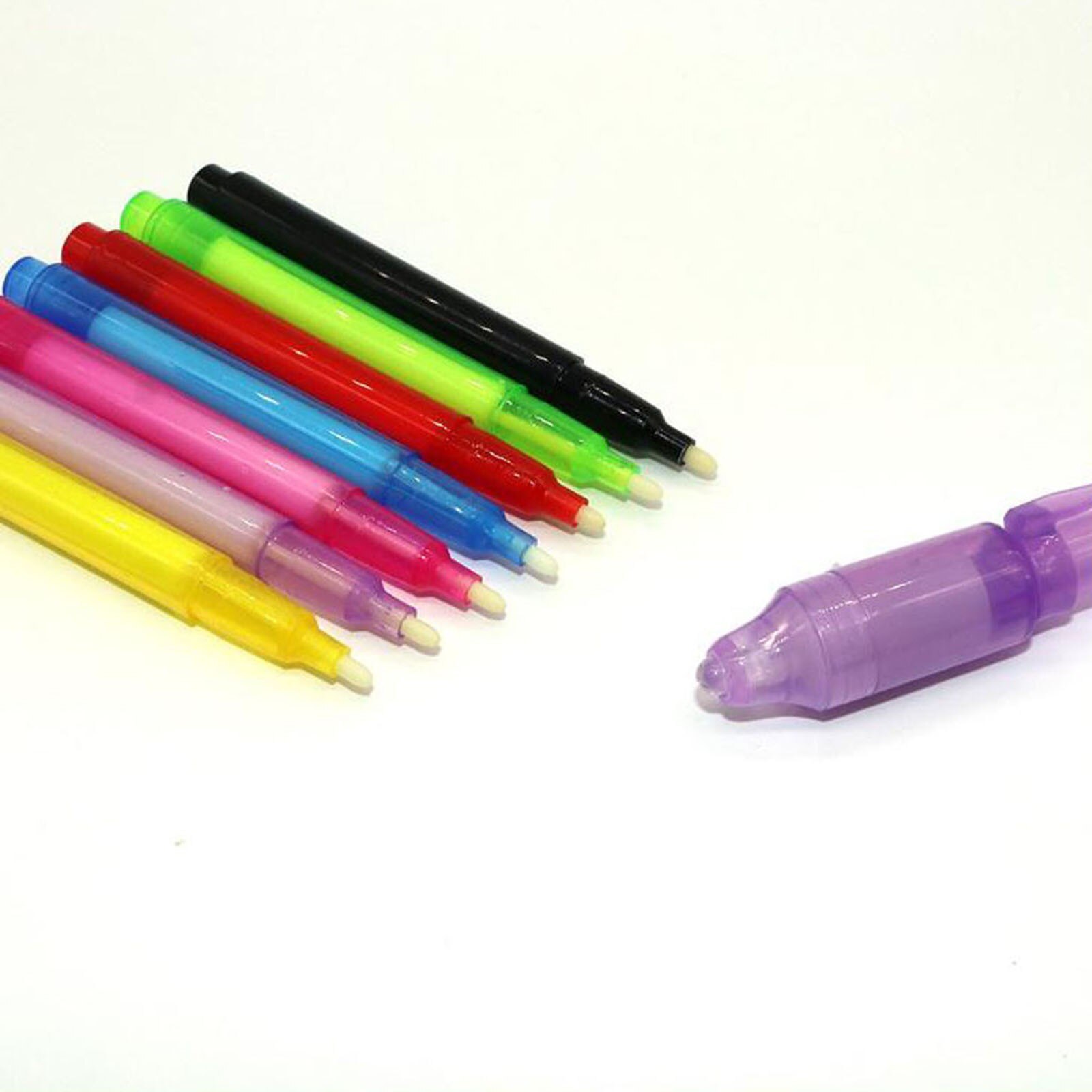 Set Van 14 Onzichtbare Pen Maker Kids Kleine Bericht Pen Met Ingebouwde Light 20Ml School Kantoorbenodigdheden party Gunsten @ 40