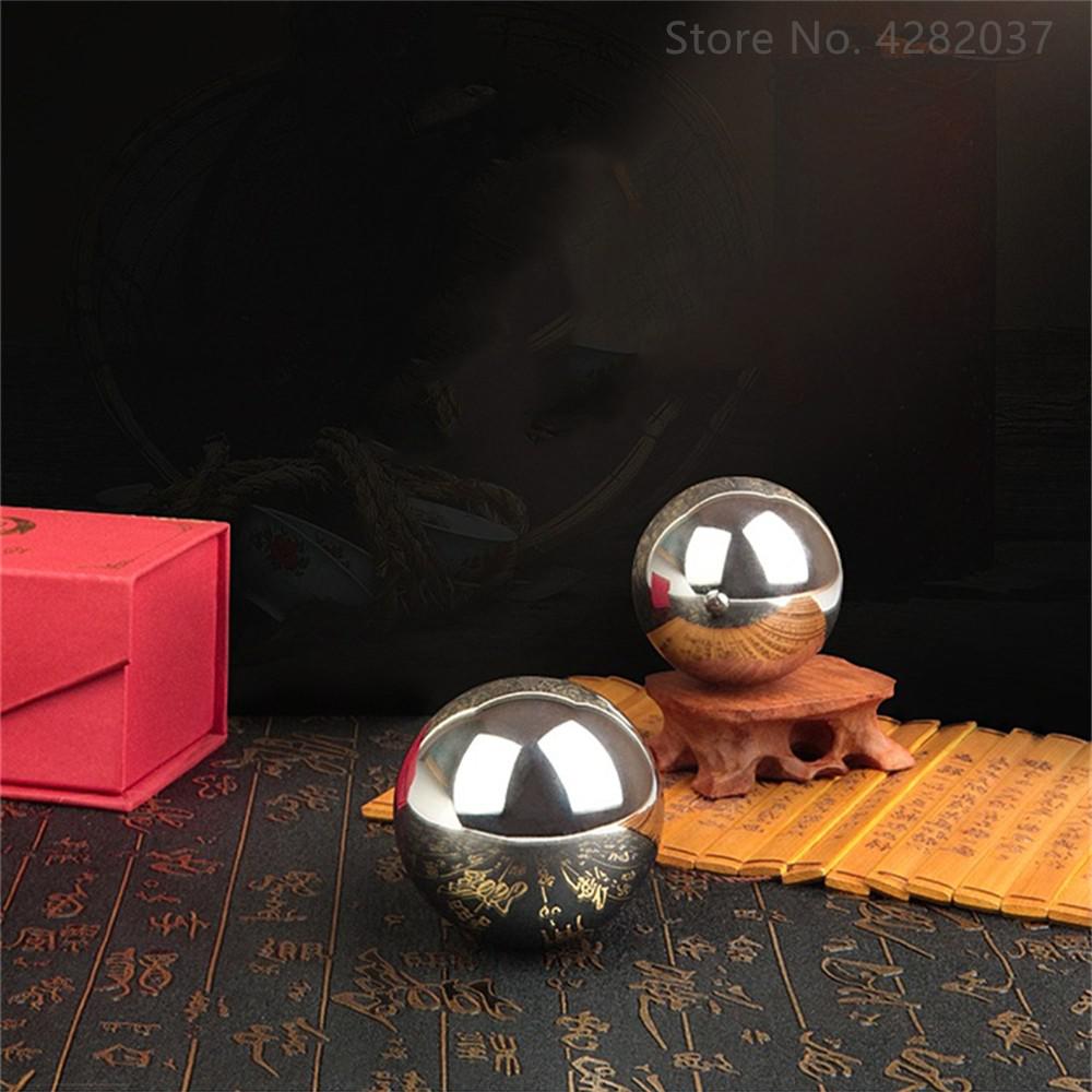 Steel Ball 2 pcs Solid Handball Massage For The Therapy Hand Massage Ball Fitness Body Fascia Exercise Relieve Yoga Ball Fitness