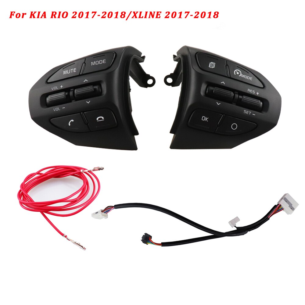 Pre kia  k2 rio ikslain august x-line luxe red line na volante tlačidlo tempomatu bluetooth audio telefón prepínač hlasitosti auto: K2- a lrc