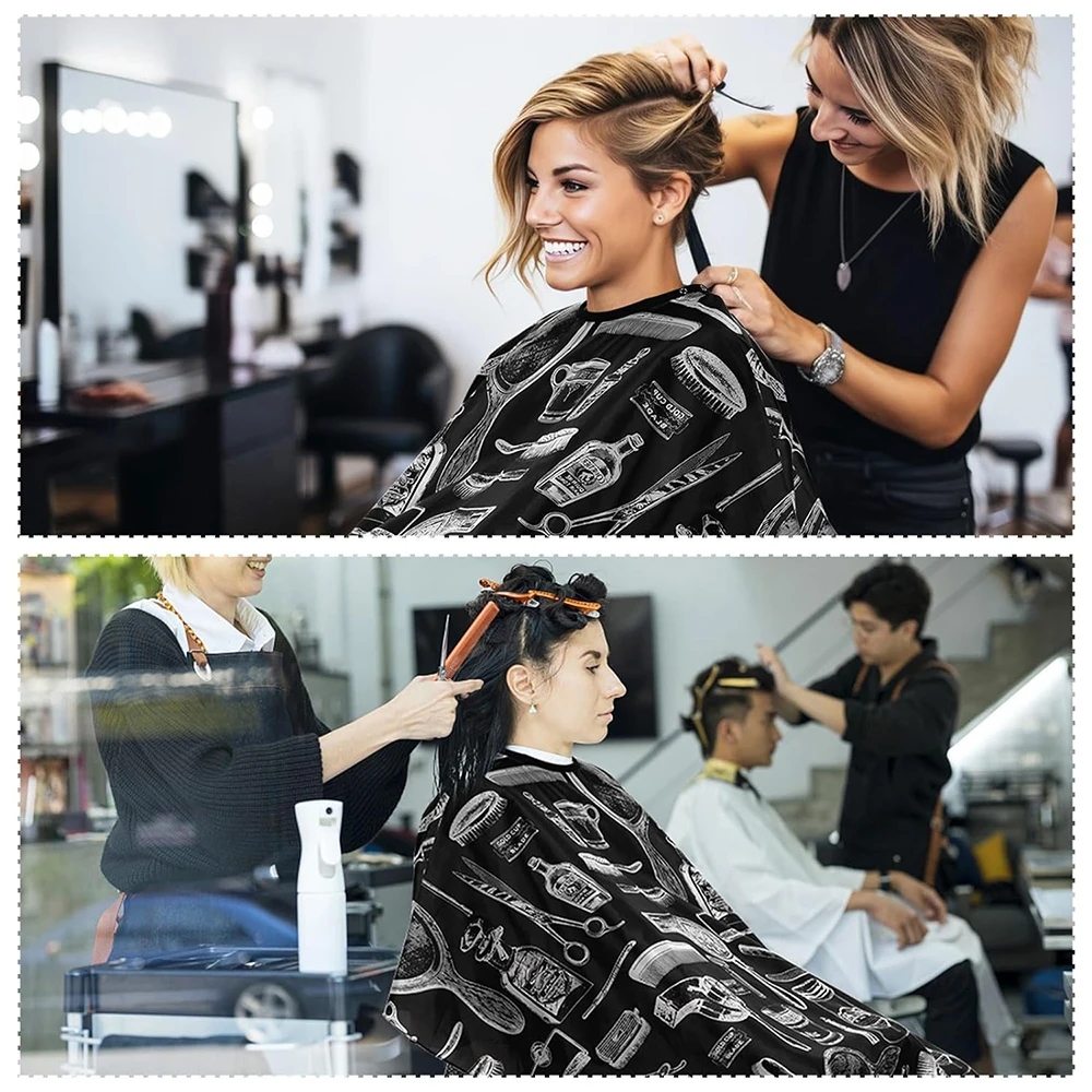 Professionele waterdichte kapperssjaal Bib-papier Set Nylon Kapsalon Kleding Gehakte haarisolator Haarverfgereedschap