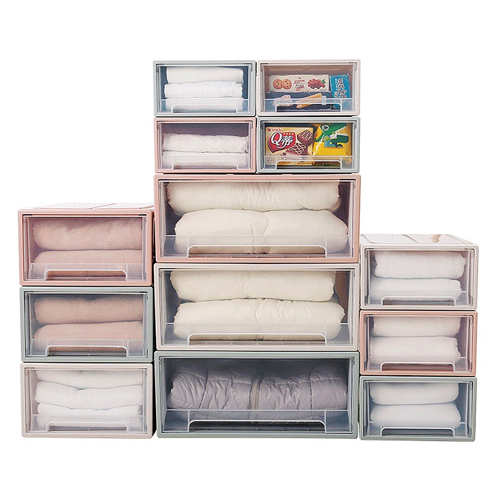 Plastic Drawer Type Clothes Storage Box Quilt Clothes Underwear Organizer Dust Cabinet Storage Container Household Storage