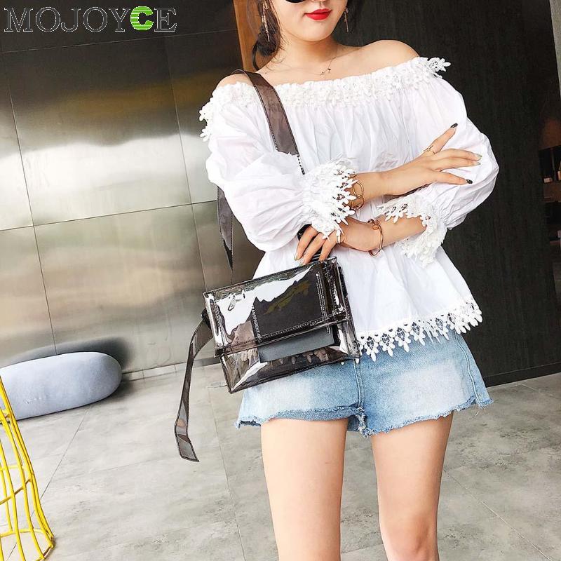 Damskie torebki na ramię przezroczysty PVC pas posłaniec torby letnie dziewczyny przezroczysta torba z klapką na co dzień Bolsa Feminina torba na zakupy