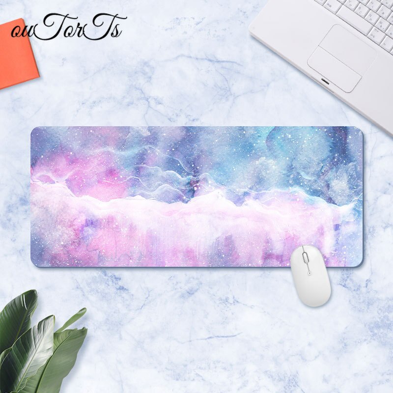Mouse Pad Gamer Waterproof Large Marble Desk Pad Kawaii Desk Mat Computer Keyboard Table Decoration Cover Gaming Player Mice Mat: 300x800x2mm 21